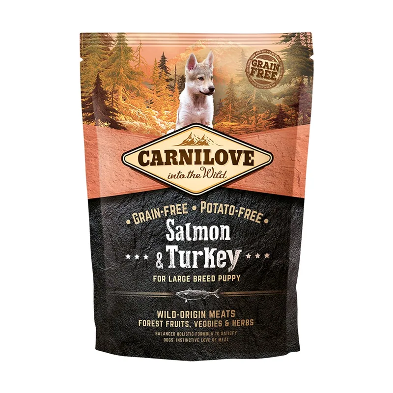 Carnilove Puppy Large Salmón y Pavo Piensos Secos 1,5Kg