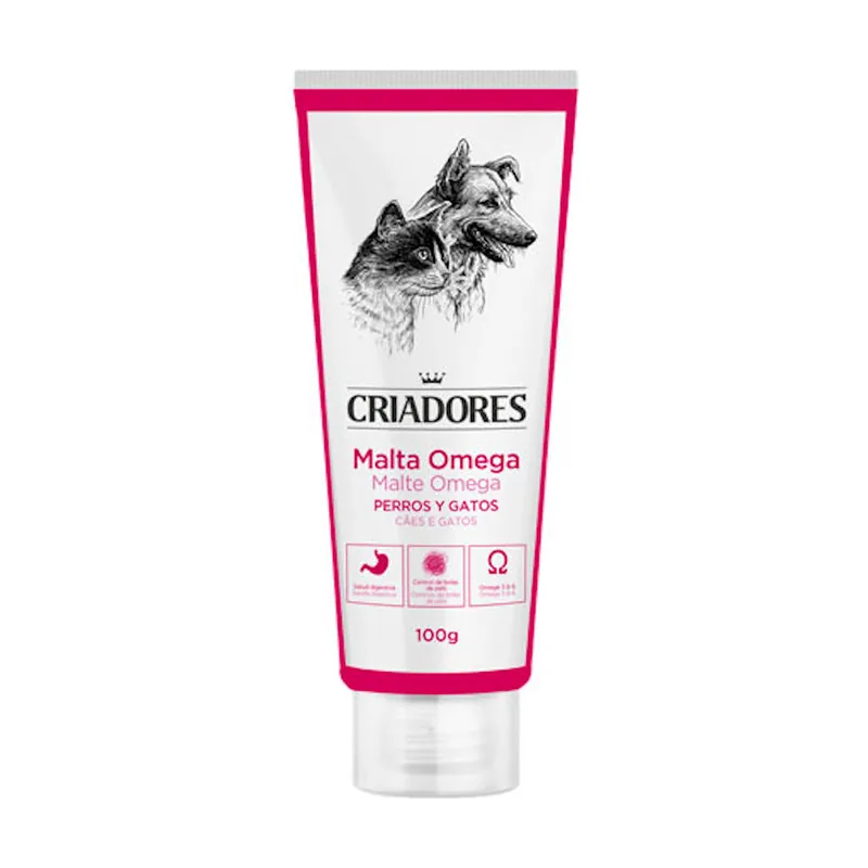 Criadores 100 g Malta Omega 3 y 6 para gatos y perros