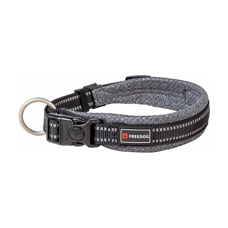 Freedog Shiva Collar Acolchado Gris 10mm 100g