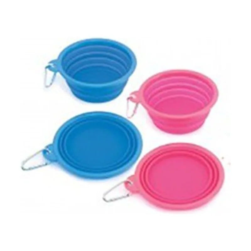 Freedog Ciotola de Viaje en Silicona Rosa 400ml