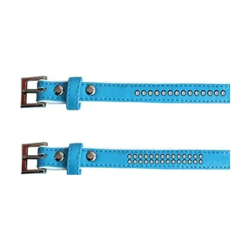 Freedog Collar de Polipiel Brillante Azul 25cm