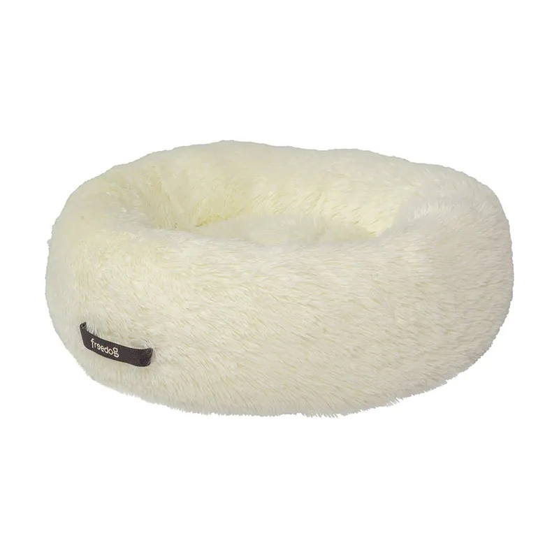 Freedog Cama Antiestrés Donut Blanca 80cm
