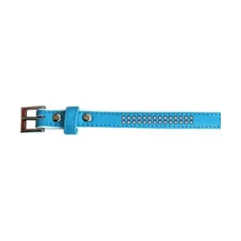 Freedog Collar Polipiel Brillantes Azul 1,9cm x 45cm