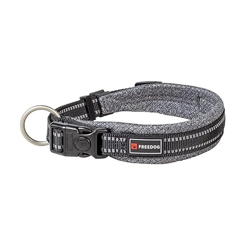 Freedog Shiva Collar Acolchado Gris S 1