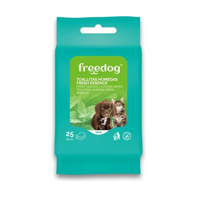 Freedog Toallitas Frescas con Aloe Vera 25