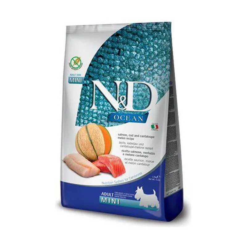 Farmina N&D OCEAN Salmón y Bacalao Piensos Secos para Perros Mini 2,5Kg