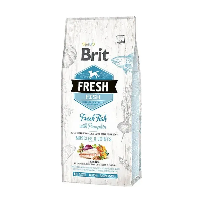 Brit Fresh Adult Large Muscles Joints Pescado Calabaza Saco 12kg