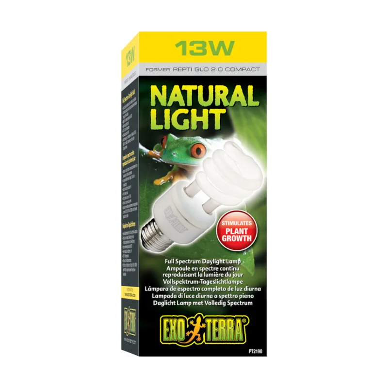 Exo Terra Natural Light Bombilla de Bajo Consumo UVA para terrario