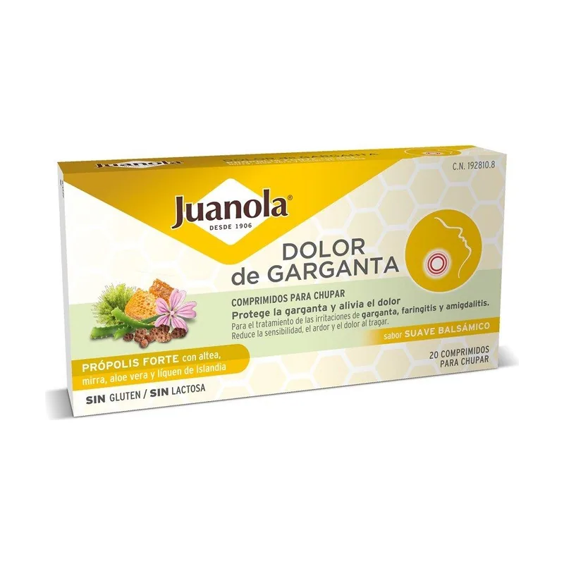 Juanola Dolor de Garganta Própolis Forte 20 comprimidos para chupar