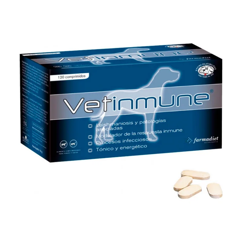 Pharmadiet 120 Vetinmune Comprimidos Sistema Inmune para perros y gatos