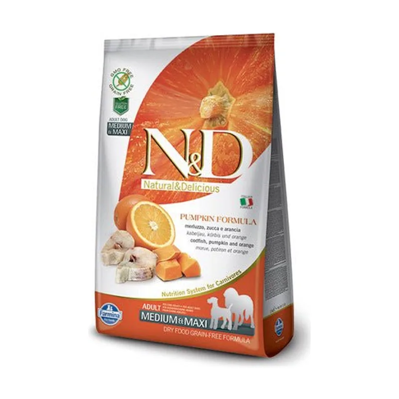 Farmina N&D Dog Ocean Pumpkin Medium Maxi Bacalao Comida 2.5kg