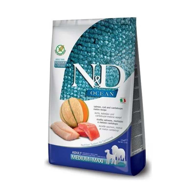 Farmina N&D Ocean Salmón y Bacalao Alimento Seco para Perros 2.5kg