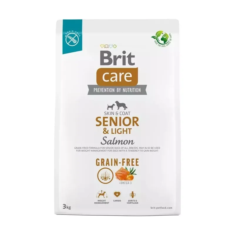 Brit Care Dog Adult Grain Free Senior Light Salmón Alimento Seco 3Kg