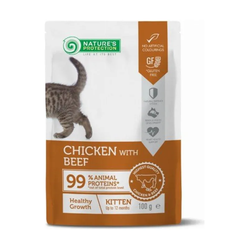 Natures Protection Detox Gatito Pâté Pollo y Vacuno 100g