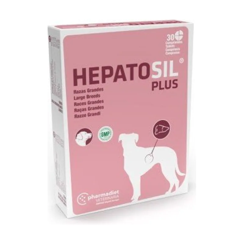 Pharmadiet Hepatosil Plus Complemento Alimenticio para Perros Grandes 30 tabletas