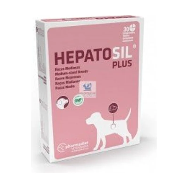Pharmadiet Hepatosil Plus Suplemento Alimenticio para Perros de Razas Medianas 30 comprimidos