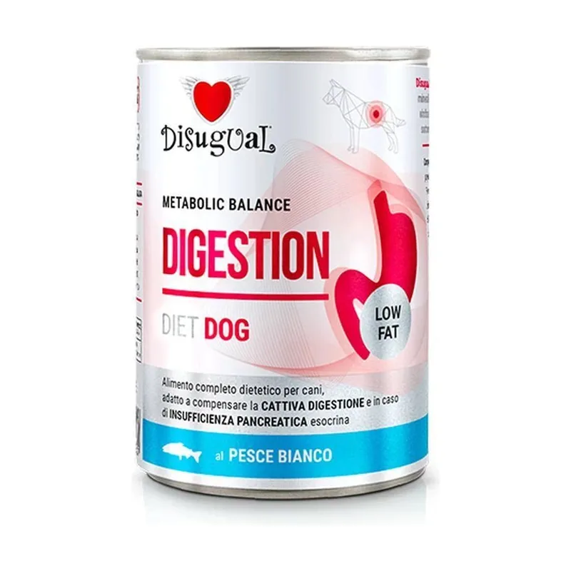 Disugual Diet Dog Digestion Pescado Blanco 6x400gr