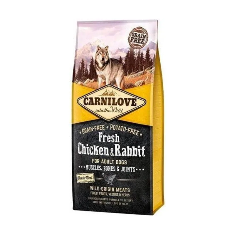 Affinity Carnilove Canine Adult Fresh Pollo Conejo Alimento Seco 1,5kg