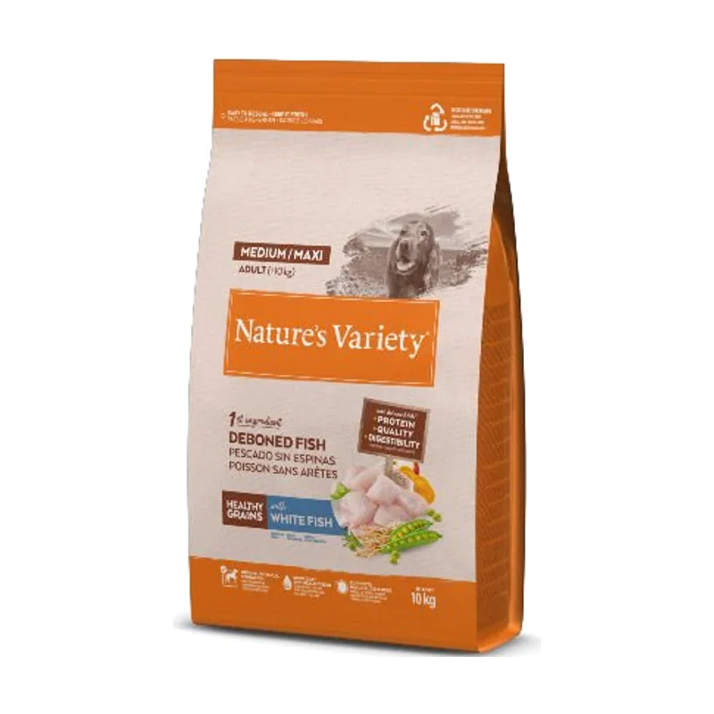 Nature's Variety Dog Healthy Grain Mediano Adulto Pescado 10kg
