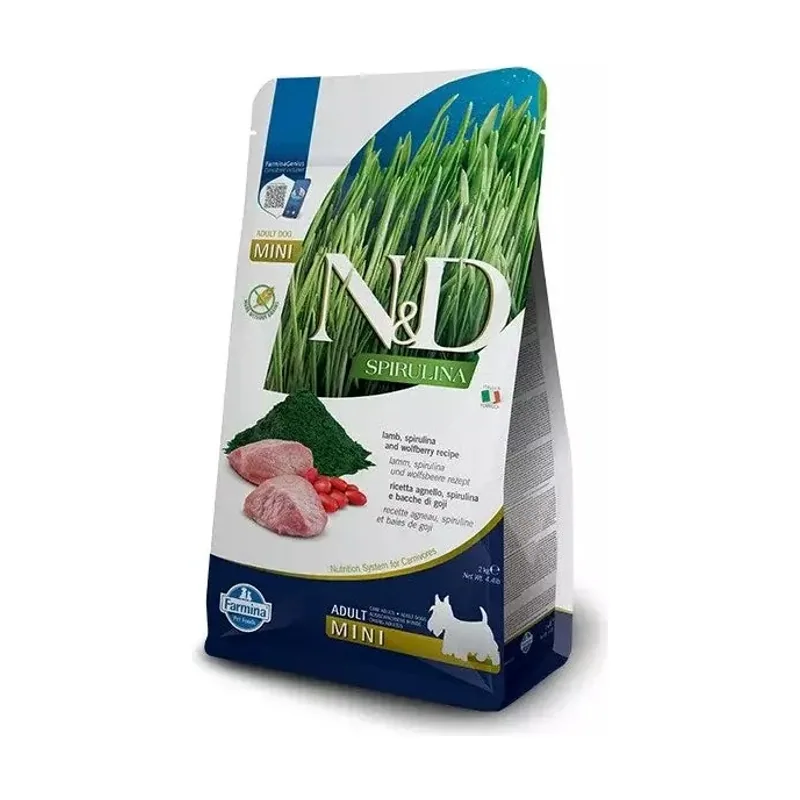 Farmina N&D Dog Spirulina Mini Cordero Alimento Sólido 2kg