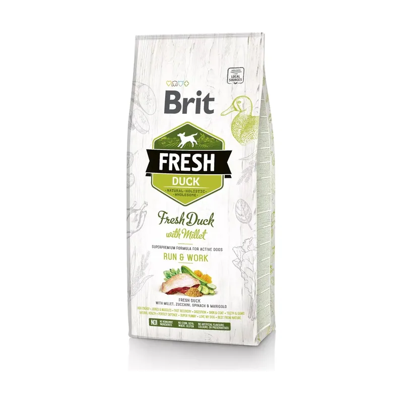 Brit Fresh Active Run Pato Alimento Seco para Perros 2,5Kg
