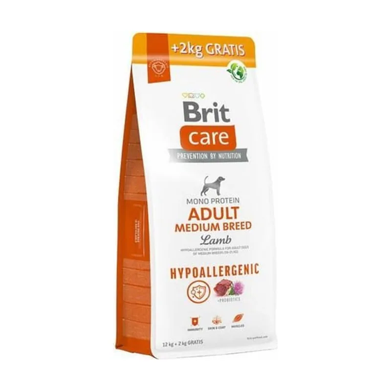 Brit Care Dog Adult Hypoalergenic Cordero Sólido 12+2Kg