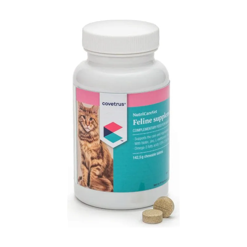 Covetrus Nutricarevet Suplemento Felino Piel y Pelo Tabletas 190 comprimidos