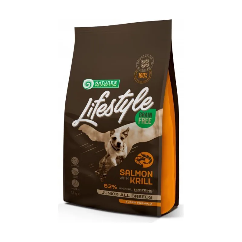 Natures Protection GF Junior Salmón & Krill Pienso Seco 1,5Kg