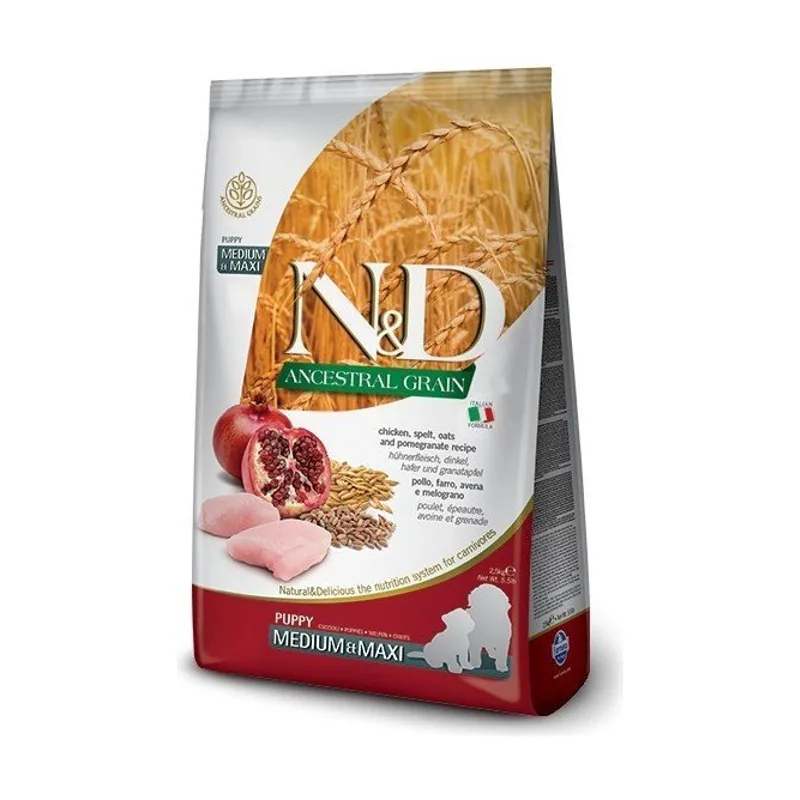 Farmina N&D Dog Puppy Ancestral Medium Maxi Pollo Pienso Seco 2,5kg