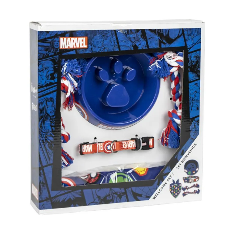Disney Marvel Capitán América Set de Bienvenida para perros