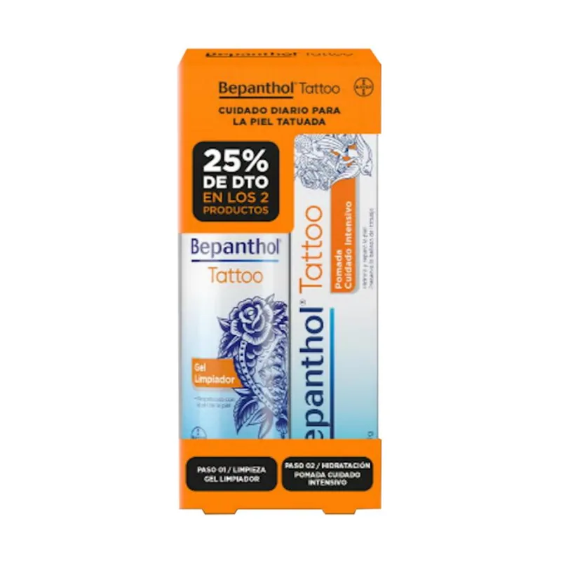 Bepanthol Pack Tattoo Pomada 30 g + Gel Limpiador 200 ml