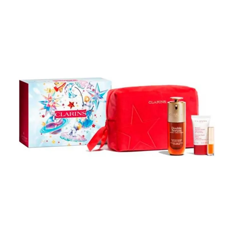 Clarins Estuche Double Sérum 50 ml + Bálsamo 15 ml + Labial 1,4 ml