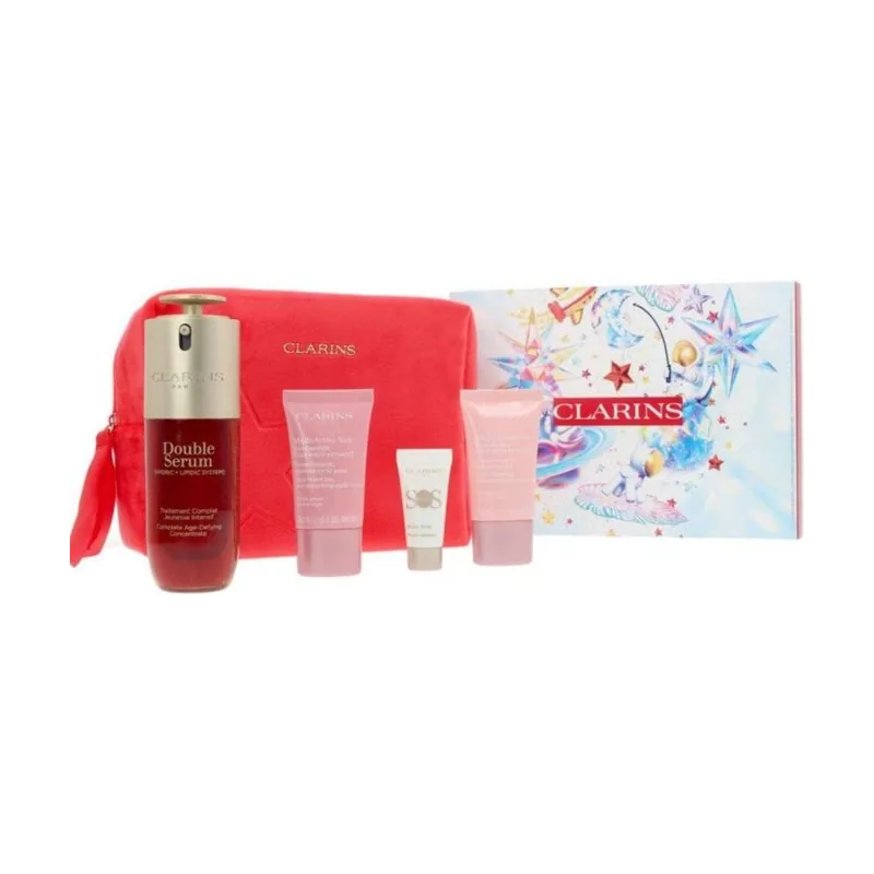 Clarins Estuche Double Sérum 50ml + Crema Día 15ml + Crema Noche 15ml + Sérum Ojos 0,9ml