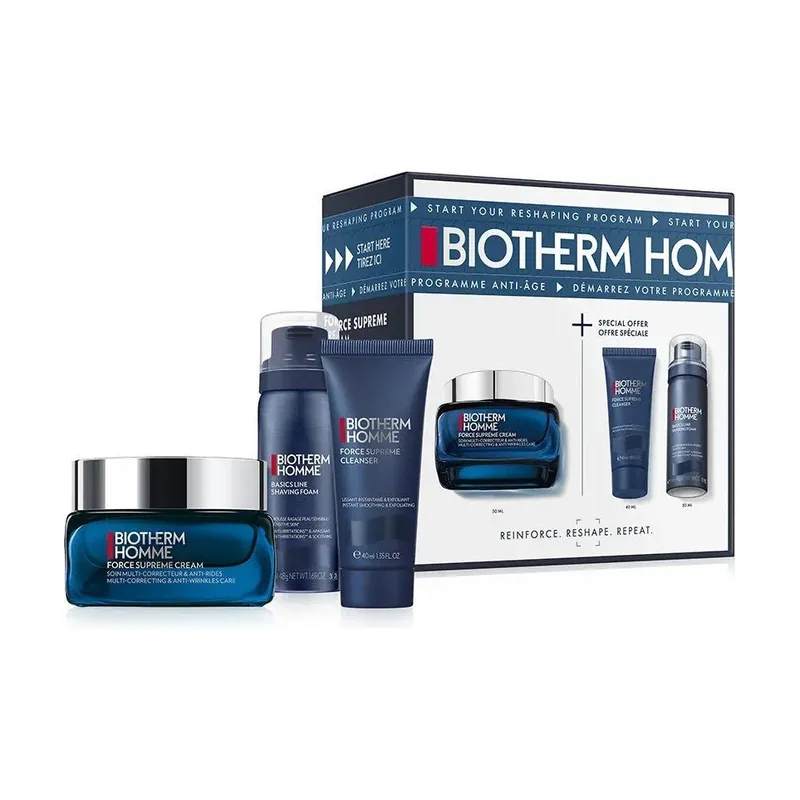 Biotherm Homme Force Supreme Set Cuidado Facial 3 x 40-50ml