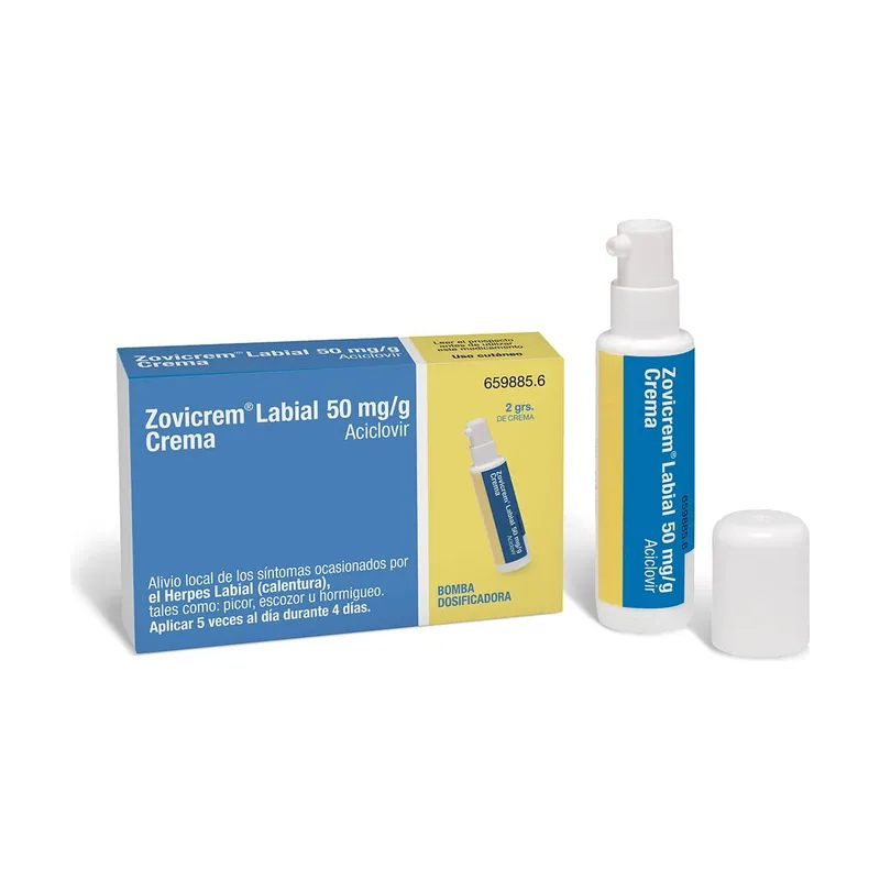Glaxo Smith Kline ZOVICREM Labial Crema 50MG/G Bomba Dosificadora 2G