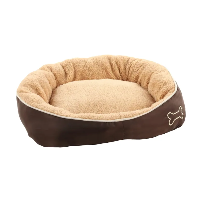 Flamingo Chips Rectángulo Beige cama cuna para perros