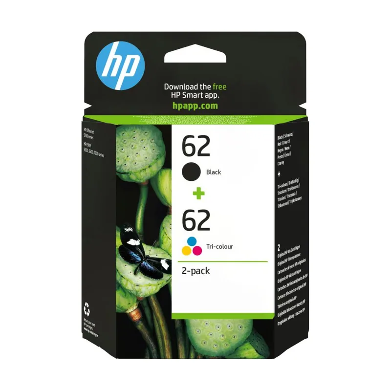 HP 62 combo nero/tricromia