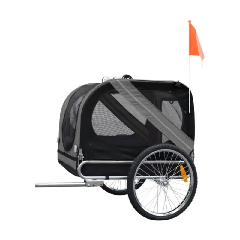 Flamingo Transportín con Remolque de bicicleta para perros