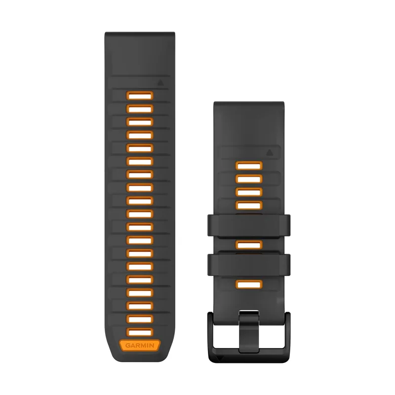 Garmin QuickFit correa de silicona de negro/gris guijarro