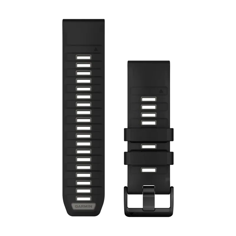Garmin QuickFit Correa de Silicona de Negro/Gris Guijarro