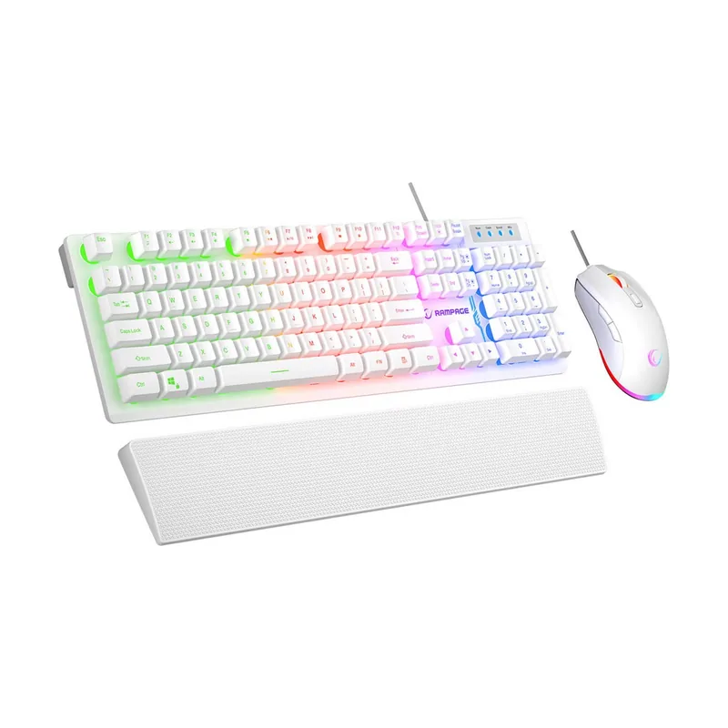 Rampage fortuna set de gaming con teclado alfombrilla y ratón