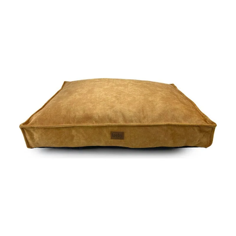 Leeby Colchoneta Impermeable y Desenfundable Dorada para perros
