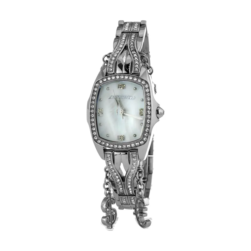 Chronotech Reloj Mujer Analogico Cuarzo con Correa de Acero CT7008LS-16M