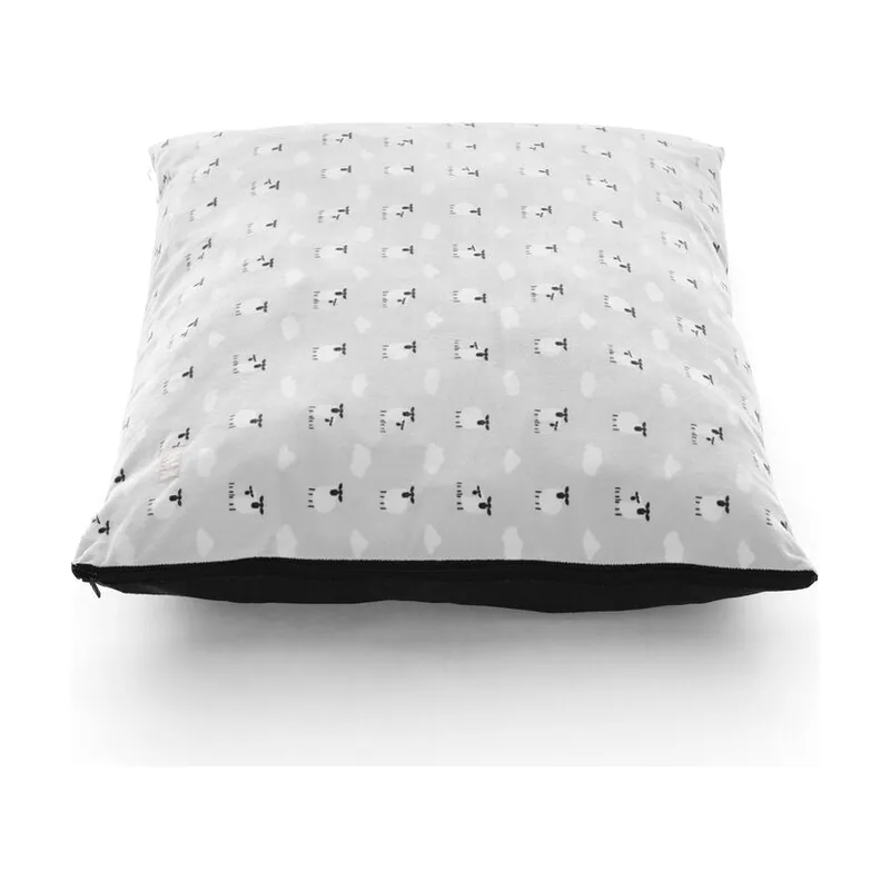 Leeby Cama gris con ovejitas desenfundable para cachorros