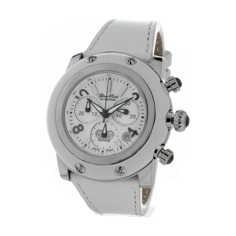 Glam rock Reloj Mujer Analogico Cuarzo Ronda Swiss Made con Correa de Cuero GR10101W