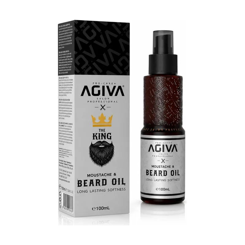 Agiva Moustache Beard Oil 100Ml para uso profesional para mejorar el rendimiento en cada uso con medida o especificación 100M