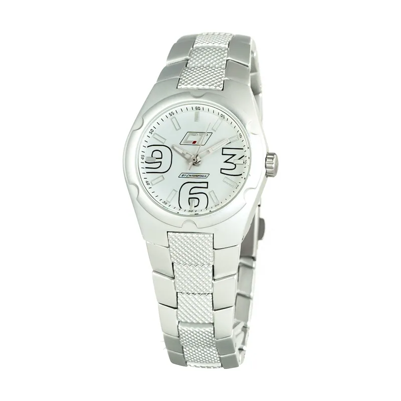 Chronotech Reloj Analógico para Mujer de Cuarzo con Correa en Acero Inoxidable CC7039L-05M