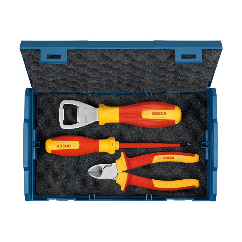 8 Bosch Professional Juego de herramientas manuales de 3 piezas (incl. 1 destornillador VDE PH1