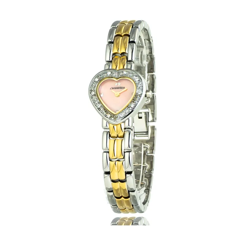 Chronotech Reloj Mujer Analogico Cuarzo con Correa de Acero CT2027L-06