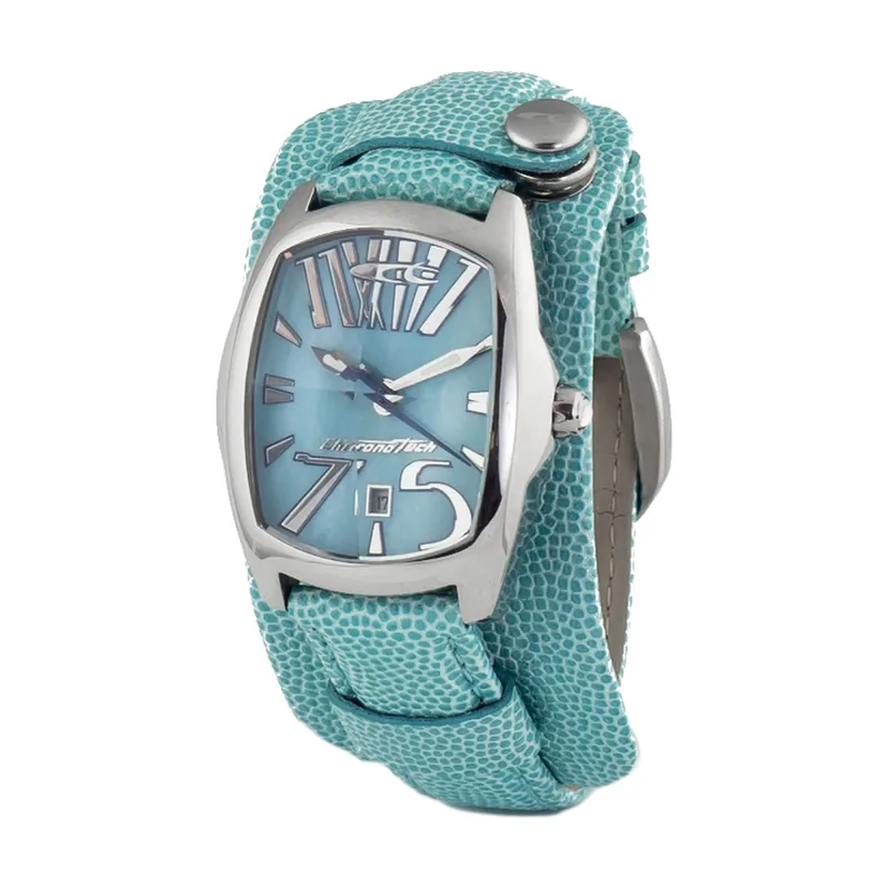 Chronotech Reloj Mujer Analogico Cuarzo con Correa de Piel CT2039L-24
